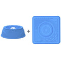Dog cat slow feeder bowl paired with a square silicone lick mat for feeding enrichment.