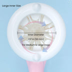 Pet paw cleaner with large inner size and 1.97 in (50 mm) inner diameter.